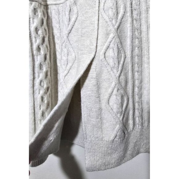 Nic + Zoe Cardigan Sz PS Oatmeal Cable Knit Fisherman Soft Comfort Layer Nordic - Picture 8 of 11